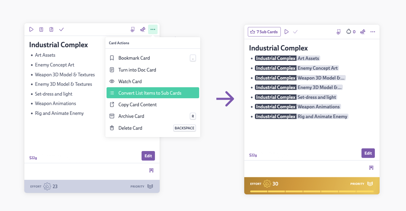 Convert List Items Action